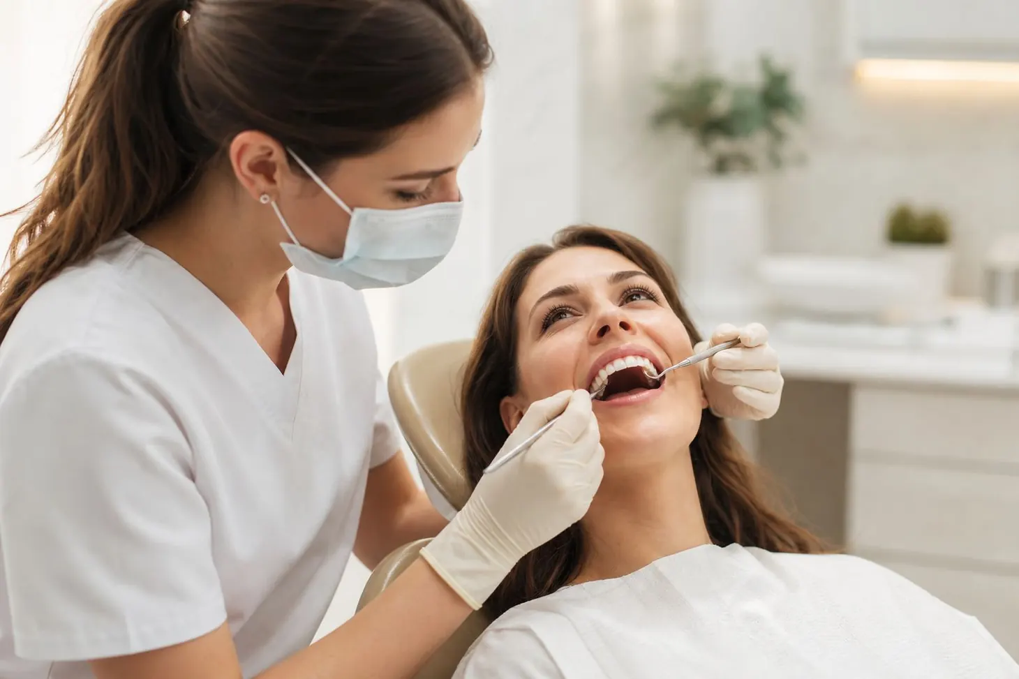 Routine dental cleaning and exam in Austin, TX